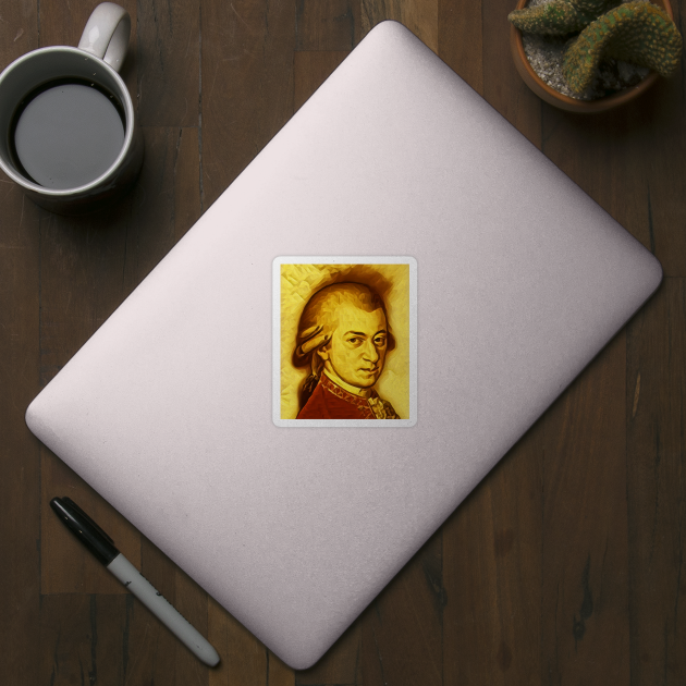 Wolfgang Amadeus Mozart Golden Portrait | Wolfgang Amadeus Mozart Artwork 7 by JustLit